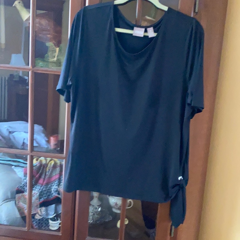 Chico’s XL black top with side tie for sale